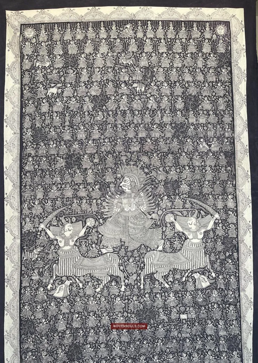 1117 Superfine Kalamkari Artwork - Museum Quality
