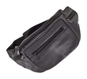11" Black, Fanny Pack, Sheep Leather, #M-1671