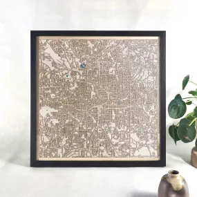 Atlanta Wooden Map