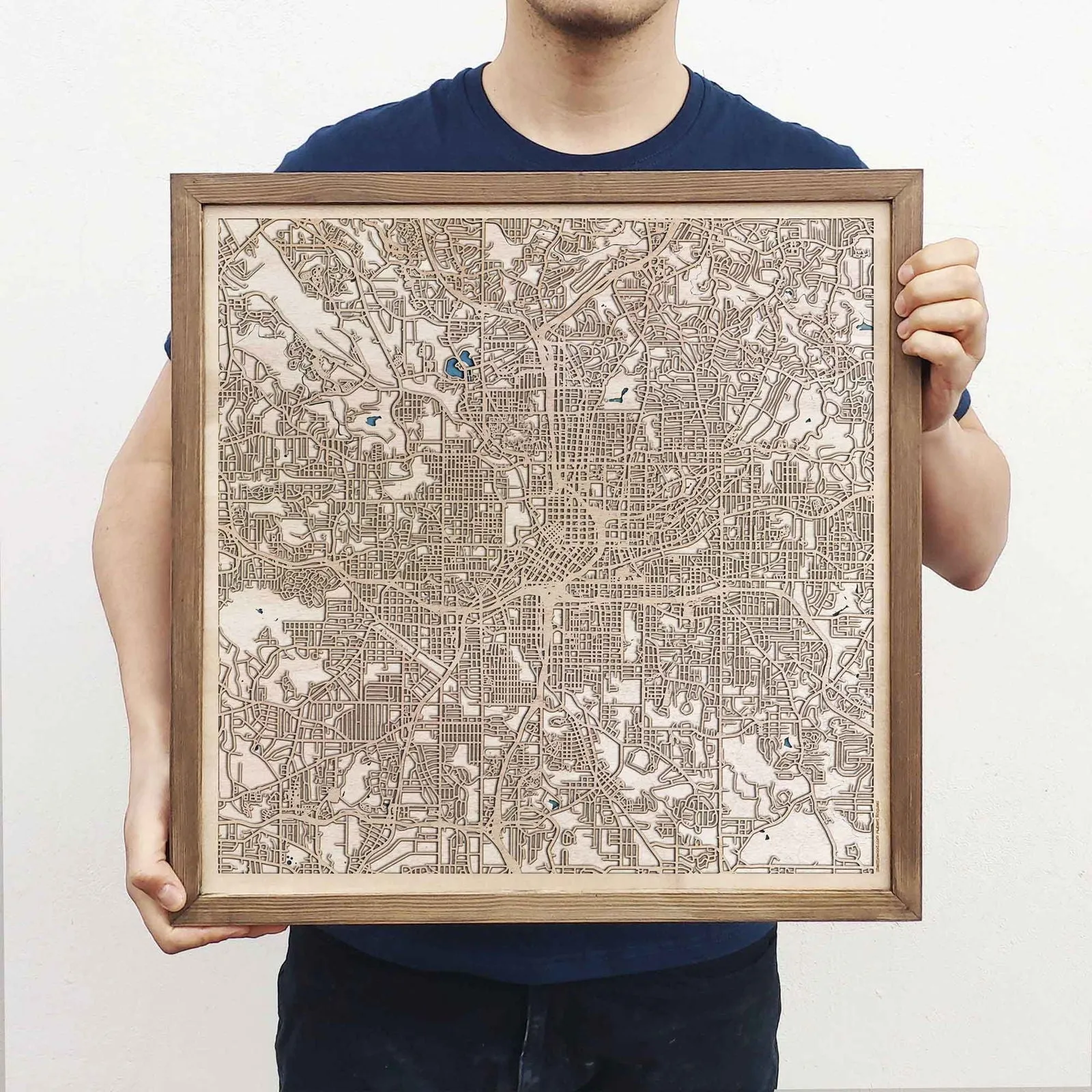 Atlanta Wooden Map