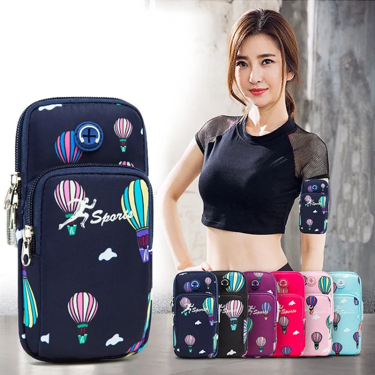 B081 Small Running Phone Arm Bag Outdoor Sports Fitness Bag(Light Pink)