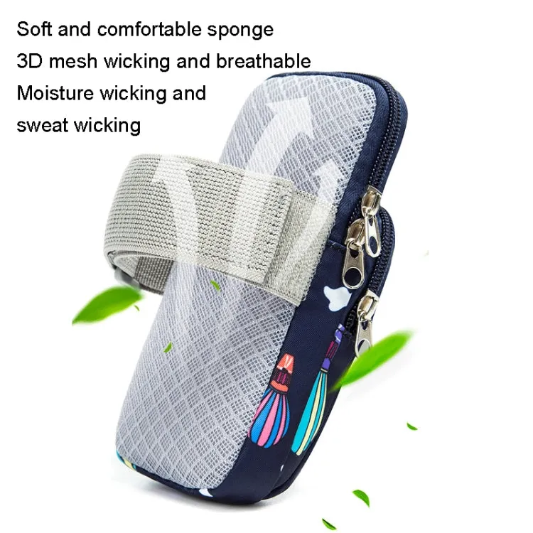 B081 Small Running Phone Arm Bag Outdoor Sports Fitness Bag(Light Pink)
