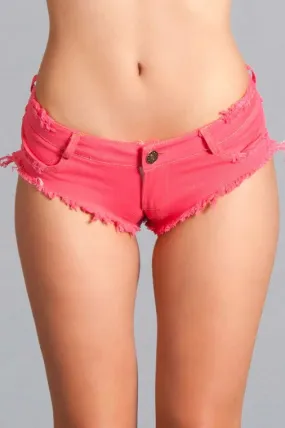 Baby Got Back Booty Shorts - Hot Pink - BWJ3HP - Large