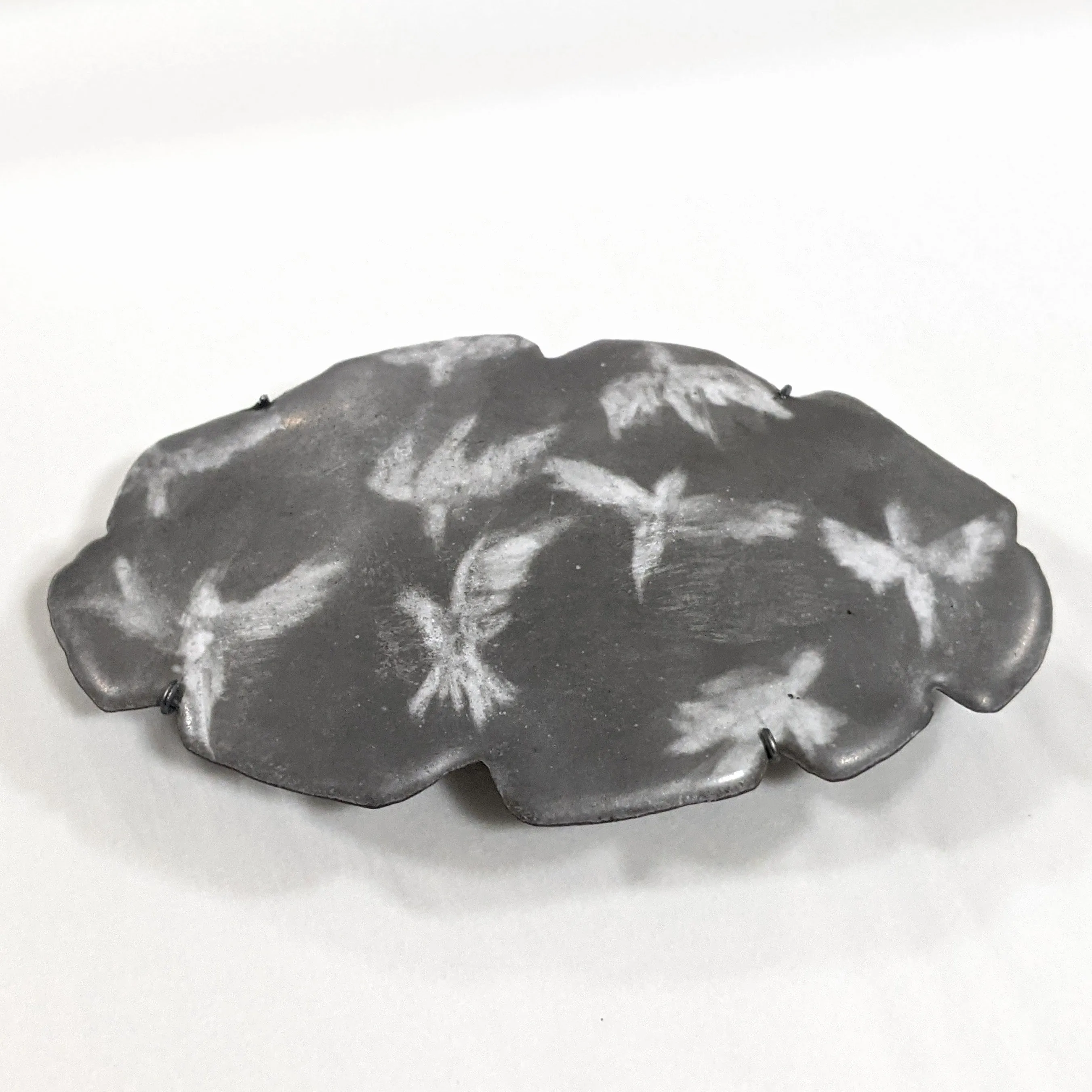 Birds In Flight Oval Pin