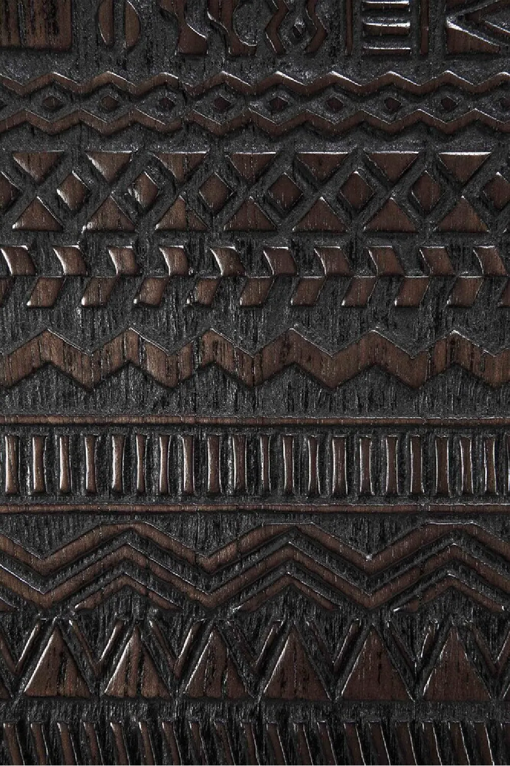 Black Teak Carved Sideboard | Ethnicraft Tabwa