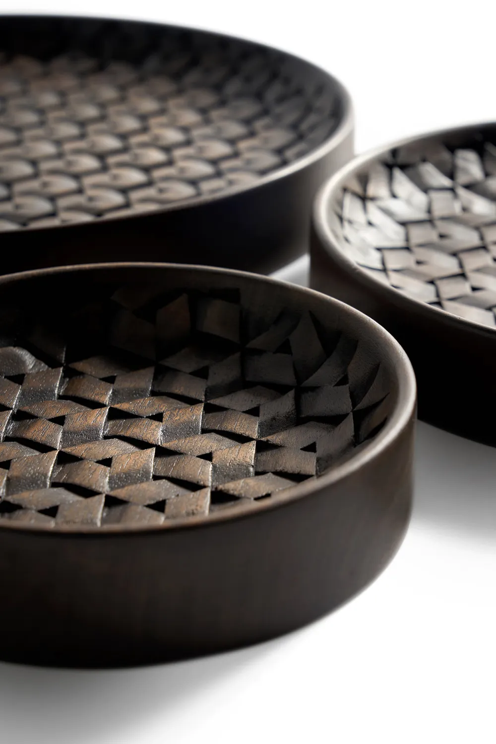 Brown Mahogany Bowl Set (3) | Ethnicraft Tampa
