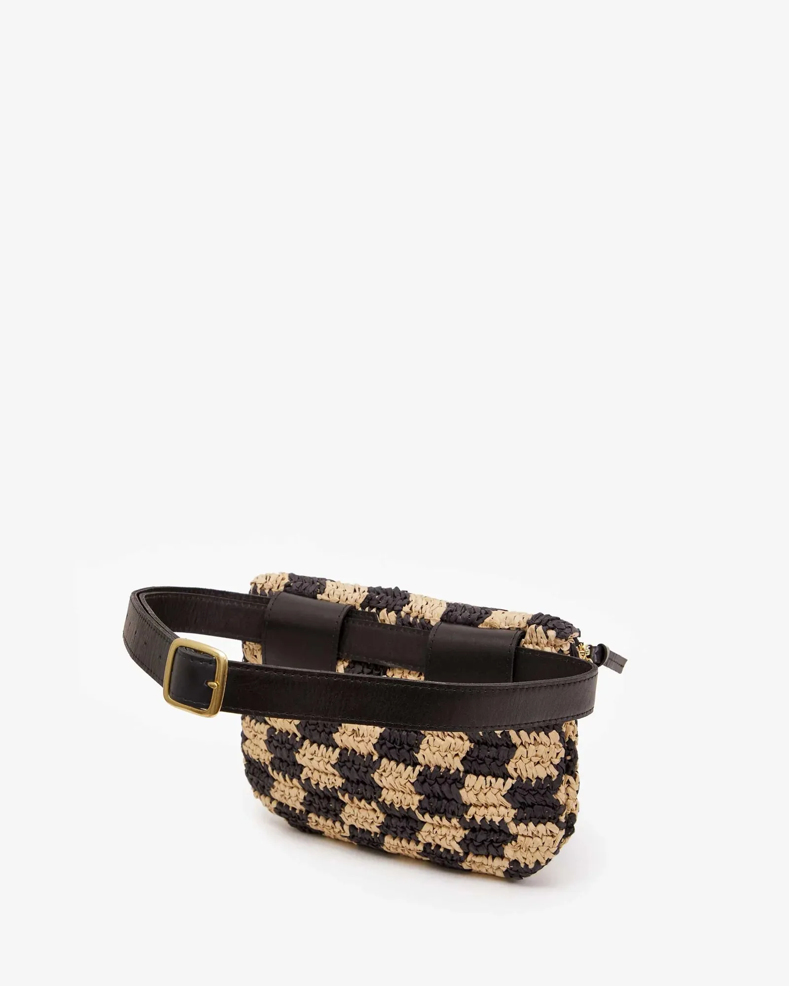 Clare V. Raffia Checker Fanny Pack