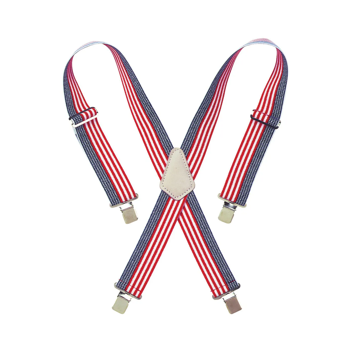CLC Tool Works Series 110USA Work Suspender, Elastic, Blue/Red/White