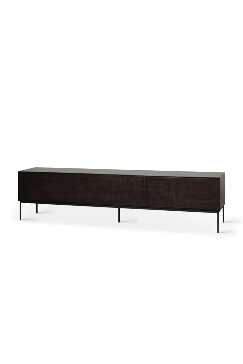 Dark Teak TV Cupboard | Ethnicraft Grooves