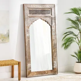 DENCOITRY Wooden Jharokha Full Length with Intricate Carvings || Antique Finish || Without Mirror || 60 X 24 inches ||