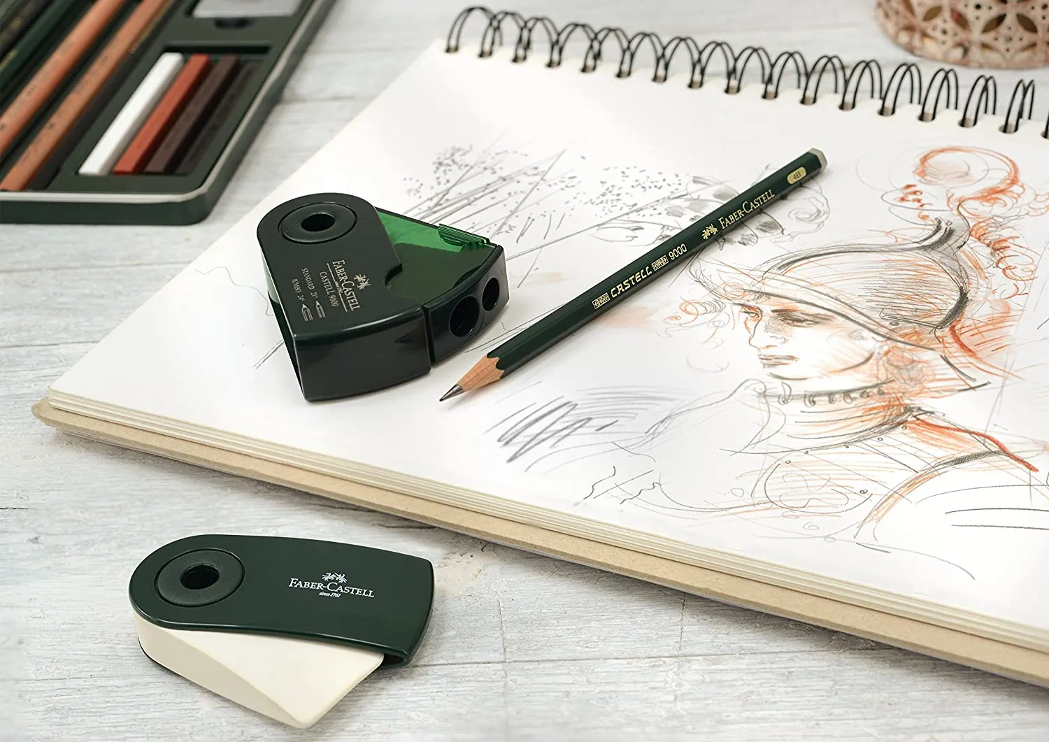 FABER-CASTELL PITT Monochrome wood case assortment