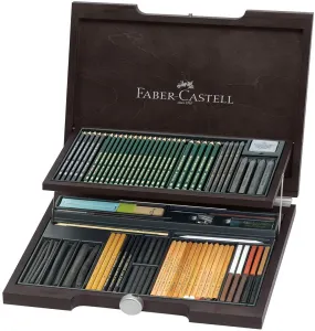 FABER-CASTELL PITT Monochrome wood case assortment