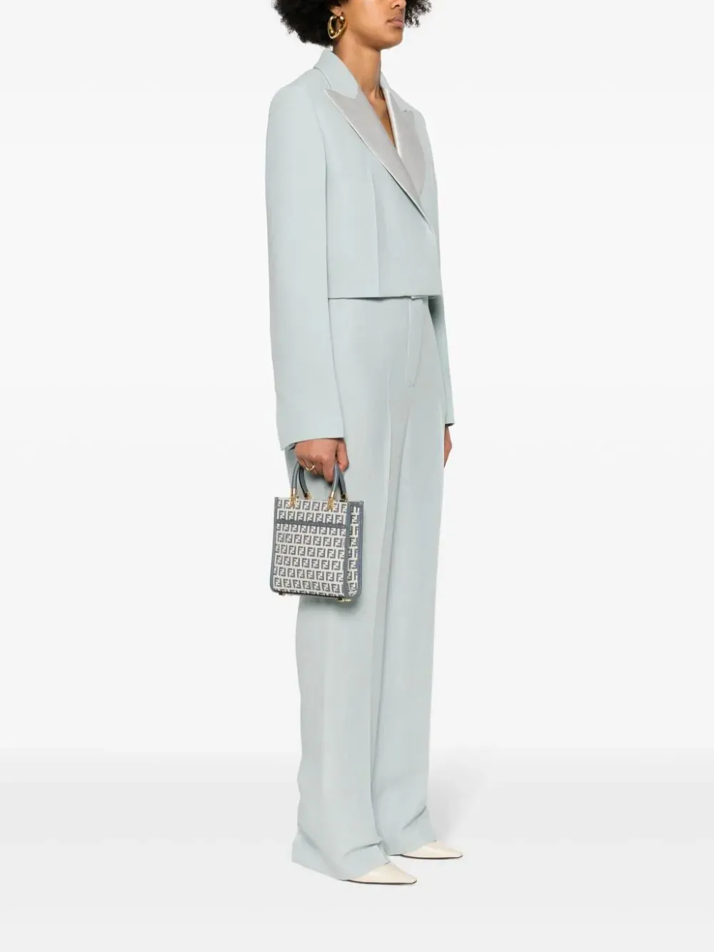 FENDI Mini Sunshine Cotton Shopper Tote