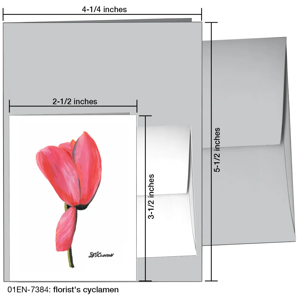 Florist's Cyclamen, Greeting Card (7384)