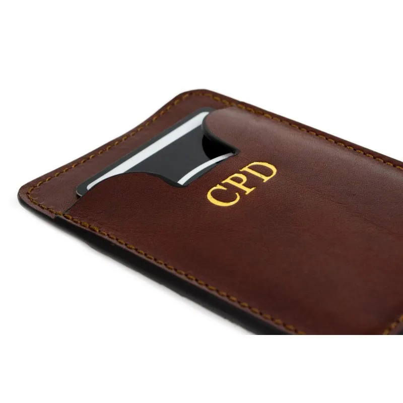 Full Grain Italian Leather Credit Card Case Business Card / Wallet Case - 1984