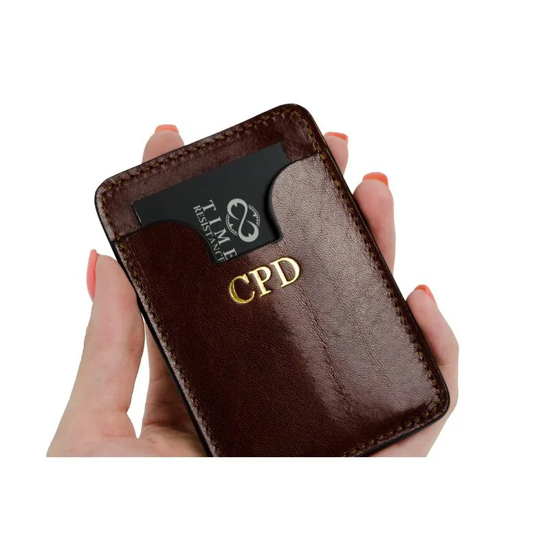 Full Grain Italian Leather Credit Card Case Business Card / Wallet Case - 1984