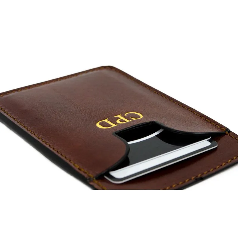 Full Grain Italian Leather Credit Card Case Business Card / Wallet Case - 1984