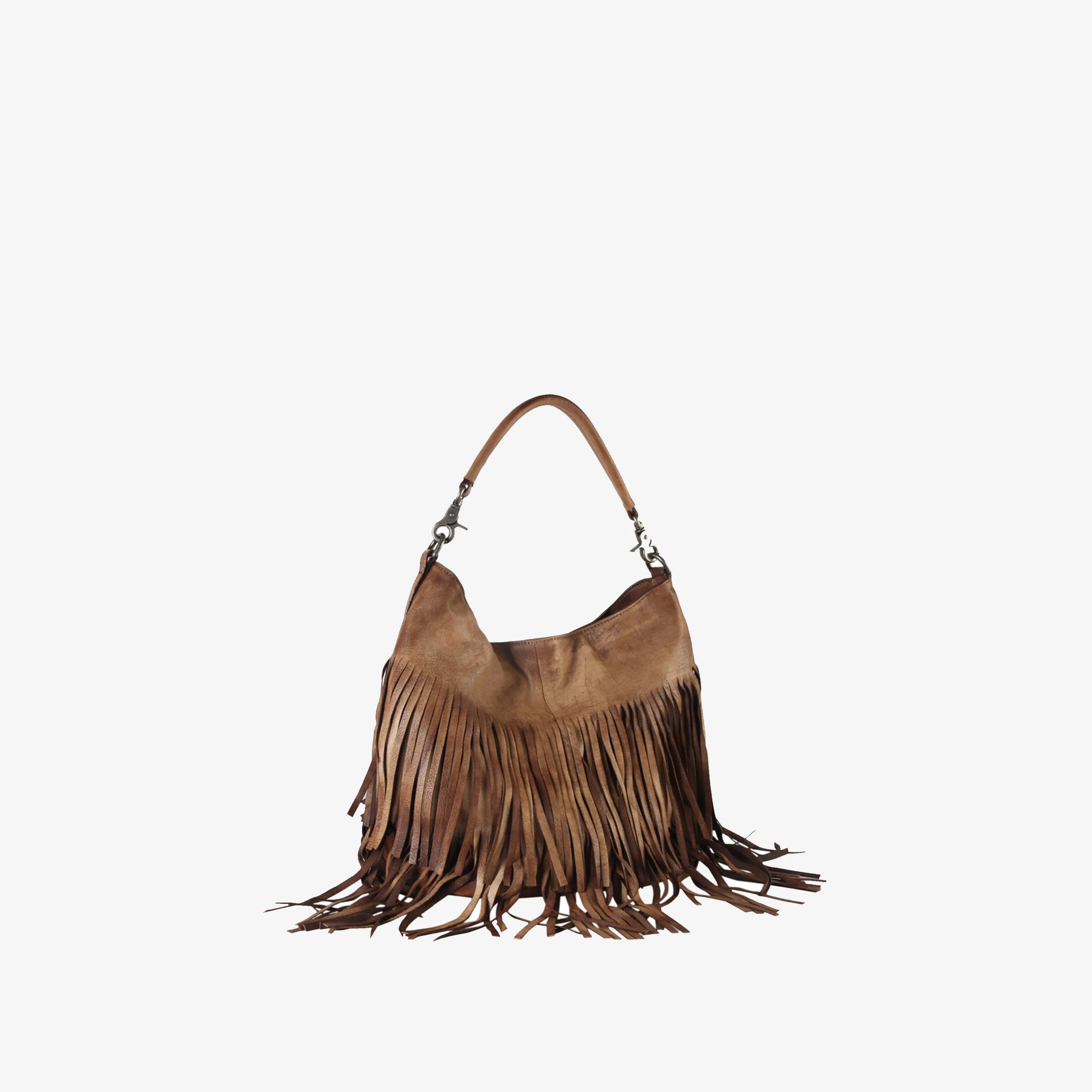 Genuine Leather Fringe Style Hobo