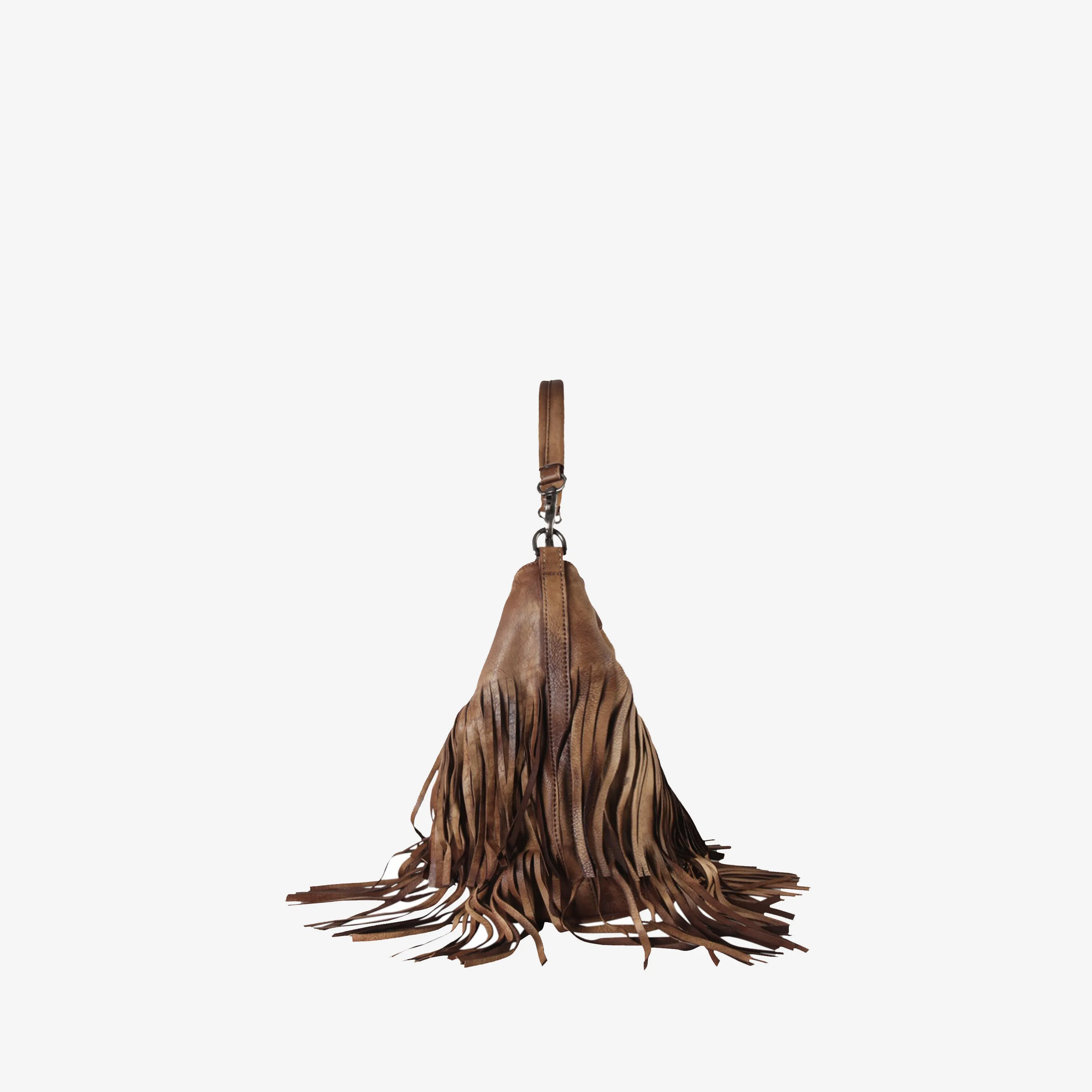Genuine Leather Fringe Style Hobo