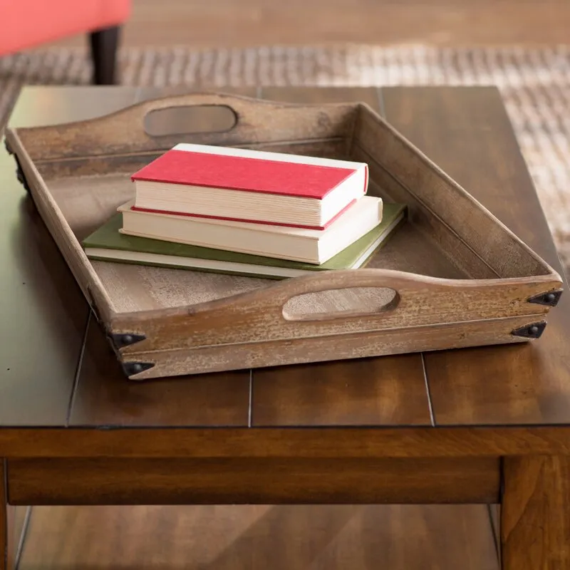 Kiwayvo Rectangle Wood Serving Tray