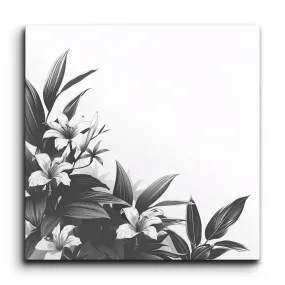 Lifelike Monochrome Floral Elegance