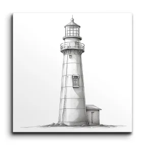 Lighthouse Elegance: Monochrome Architectural Art