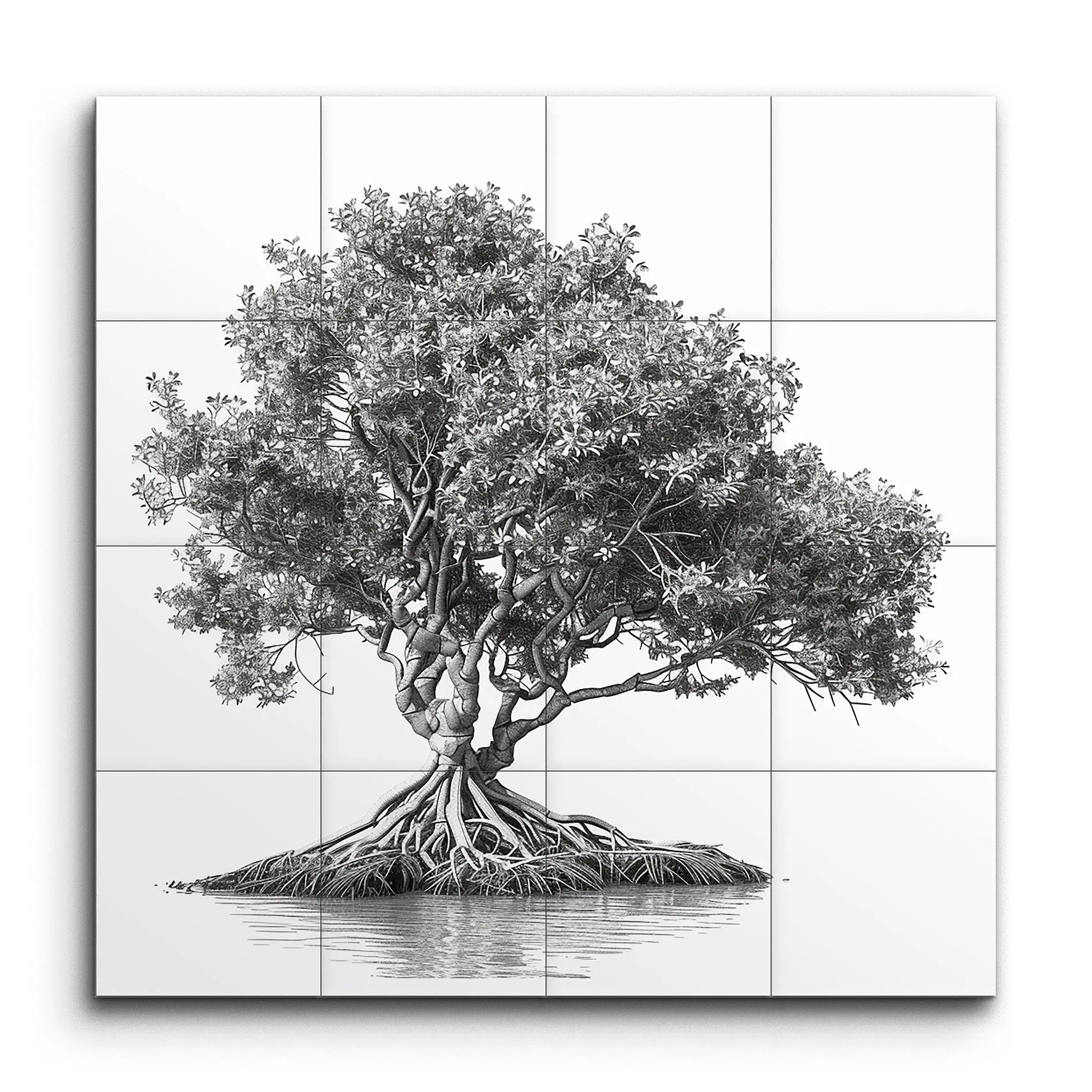 Majestic Tree in Monochrome: Timeless Elegance