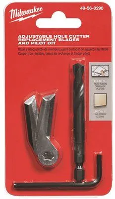 Milwaukee Adjustable Hole Cutter Replacement Blades And Pilot Bit