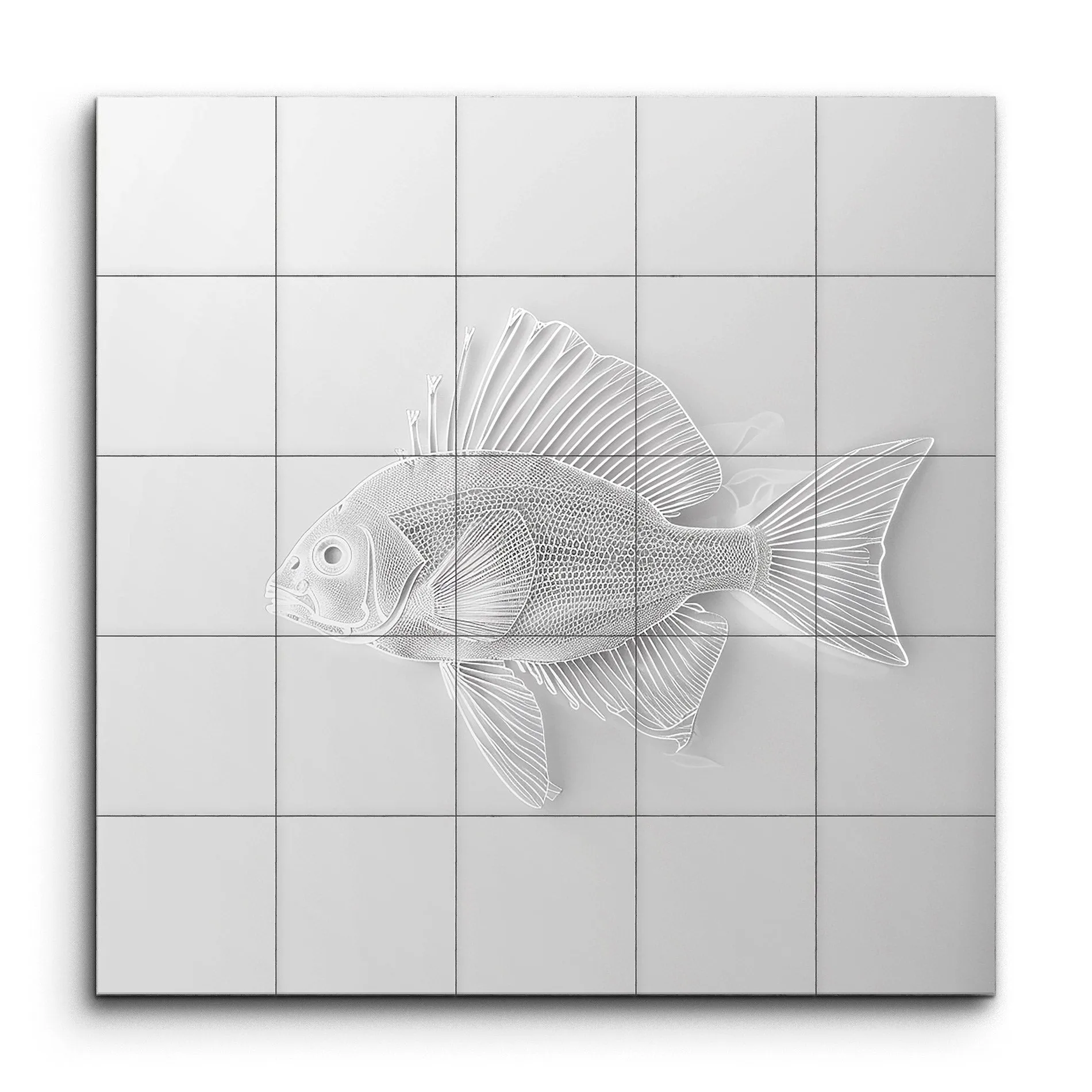 Monochrome Elegance: Minimalist Fish Art