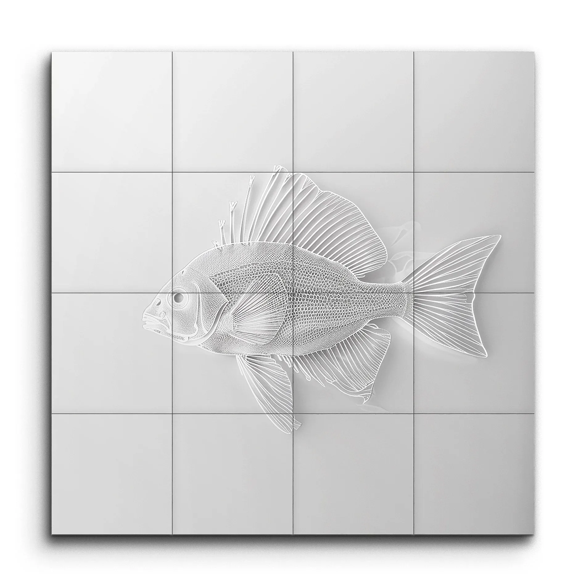 Monochrome Elegance: Minimalist Fish Art