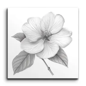 Monochrome Elegance: Single Flower Art
