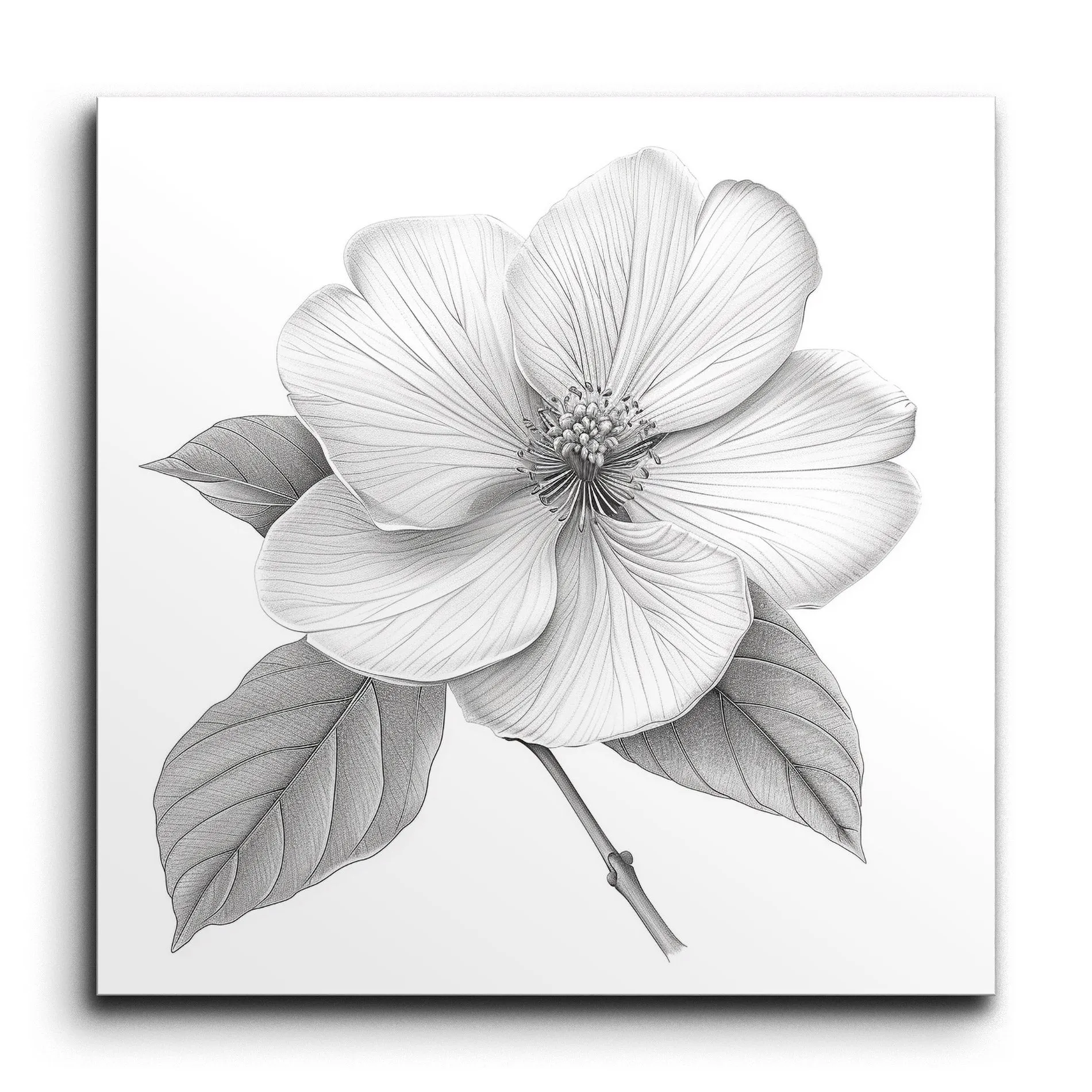 Monochrome Elegance: Single Flower Art
