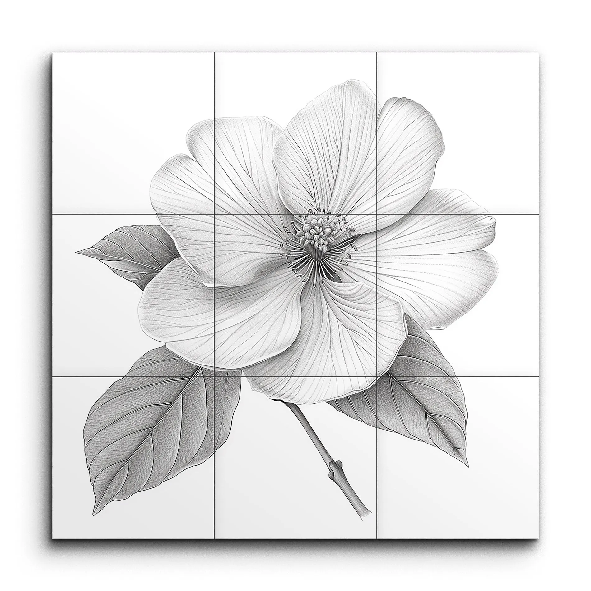 Monochrome Elegance: Single Flower Art