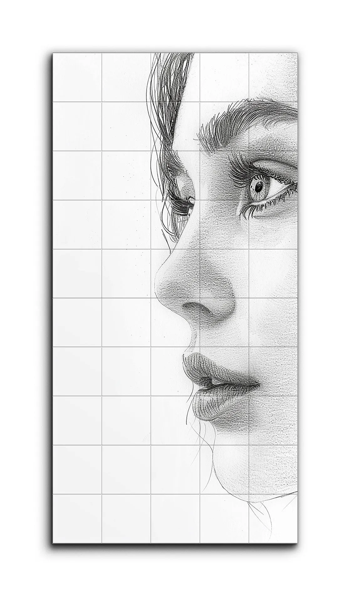 Monochrome Muse: Intricate Profile of a Woman
