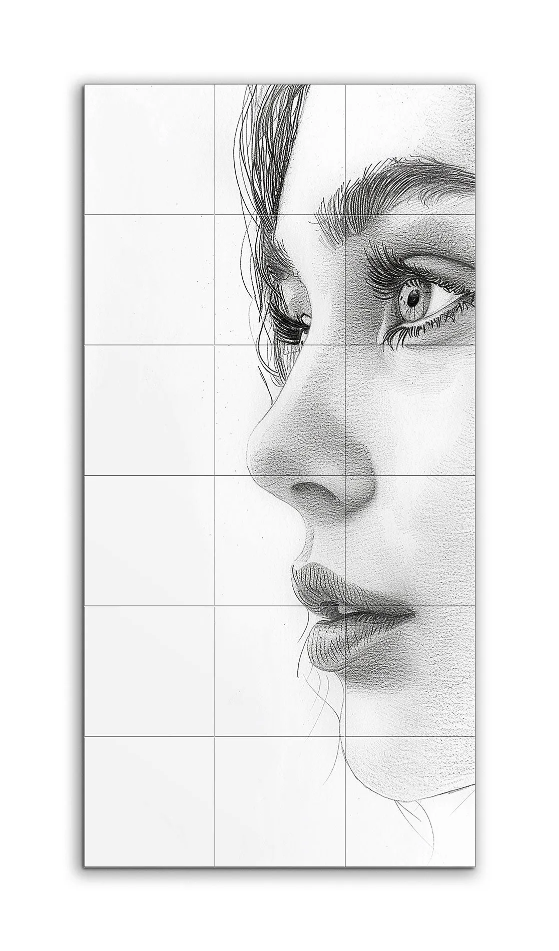 Monochrome Muse: Intricate Profile of a Woman