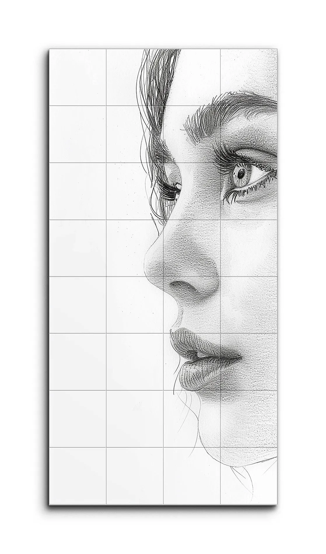 Monochrome Muse: Intricate Profile of a Woman