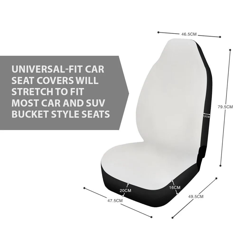 Monochrome Skull Flowers Pattern Print Universal Fit Car Seat Covers