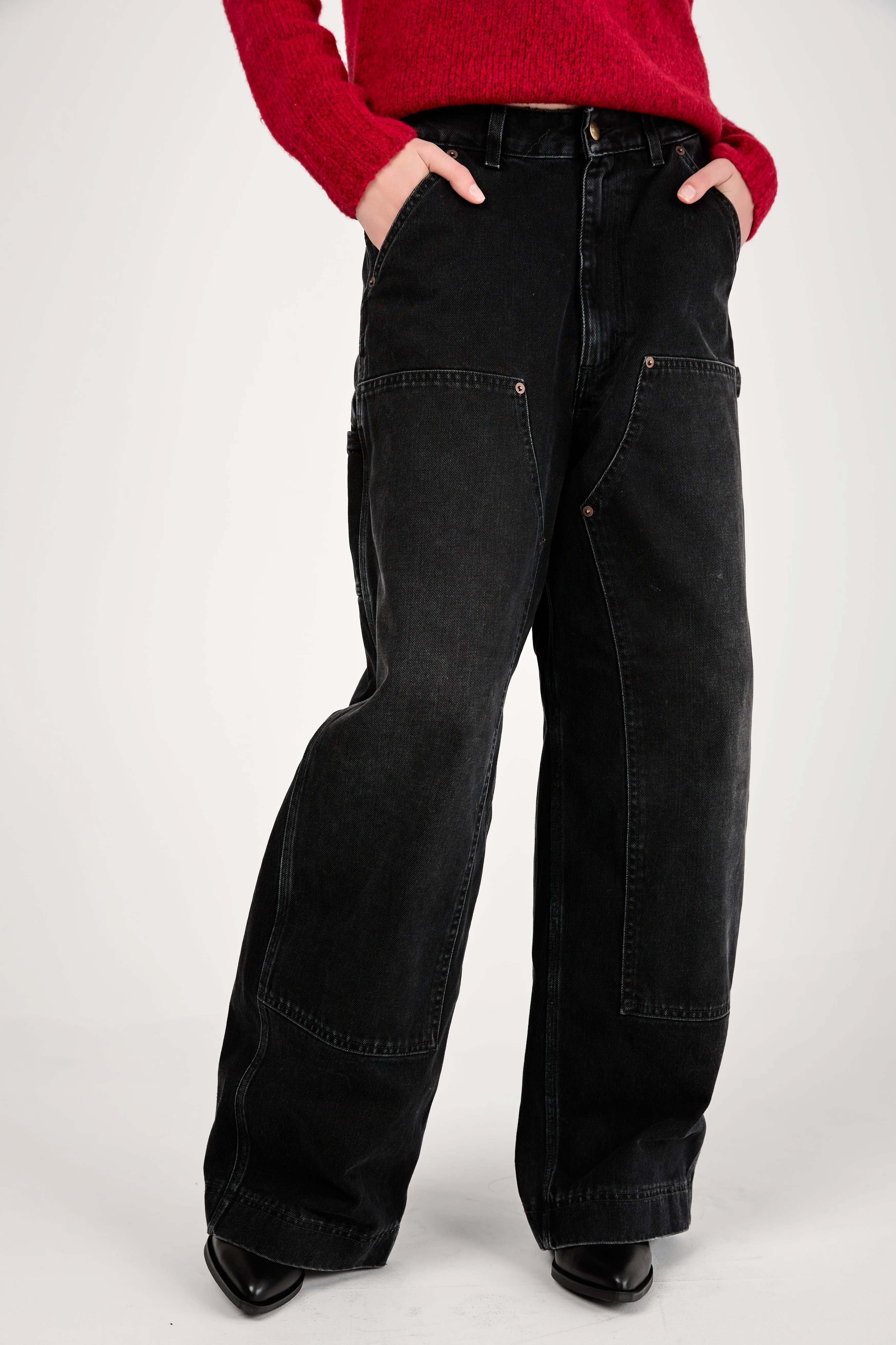 Oversized Jean in Work Black