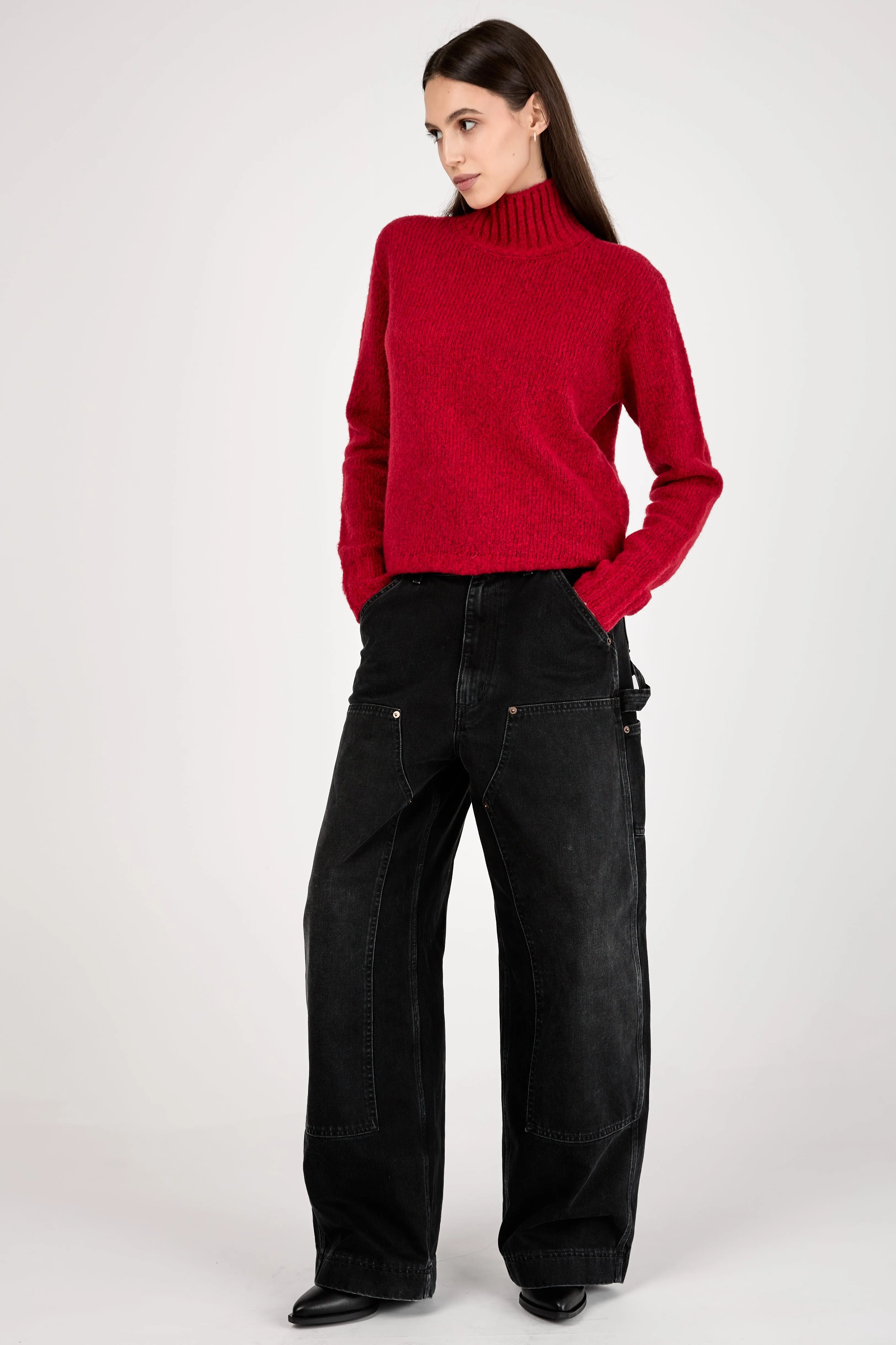 Oversized Jean in Work Black