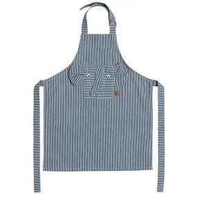OYOY Striped Denim Elephant Apron Blue