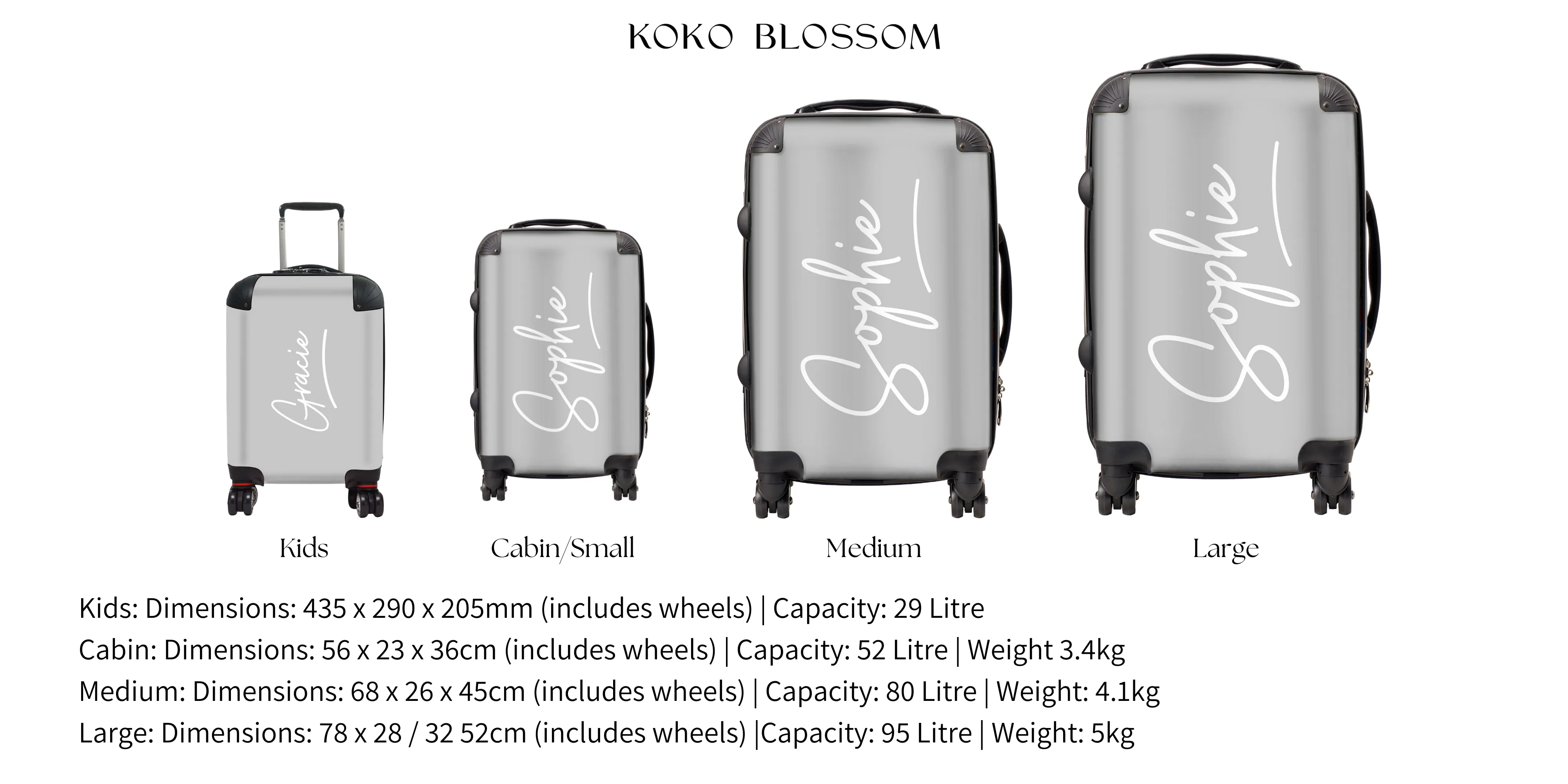 Personalised Suitcase | Sage Monogram