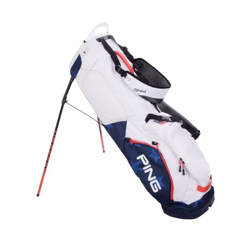 PING Hoofer Lite 2022 Stand Bag (Navy/White/Red)