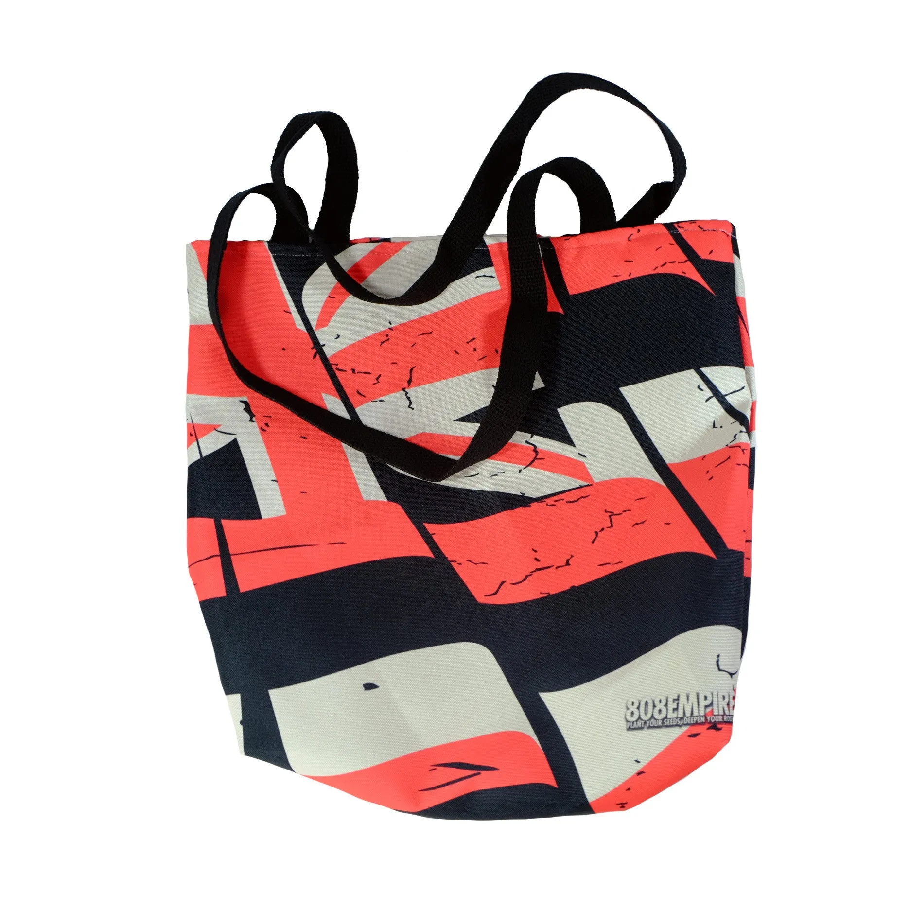 "Red Torn Flag" Tote Bag By 808 Empire