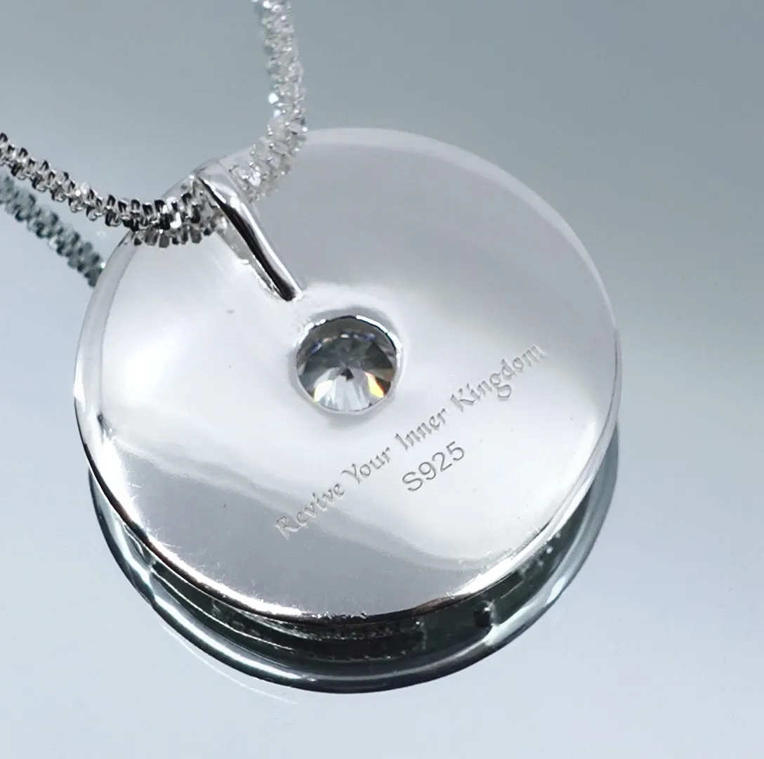 Revive Your Inner Kingdom Large Pendant Necklace Silver