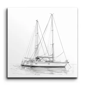 Sailboat Serenity: Minimalist Nautical Elegance