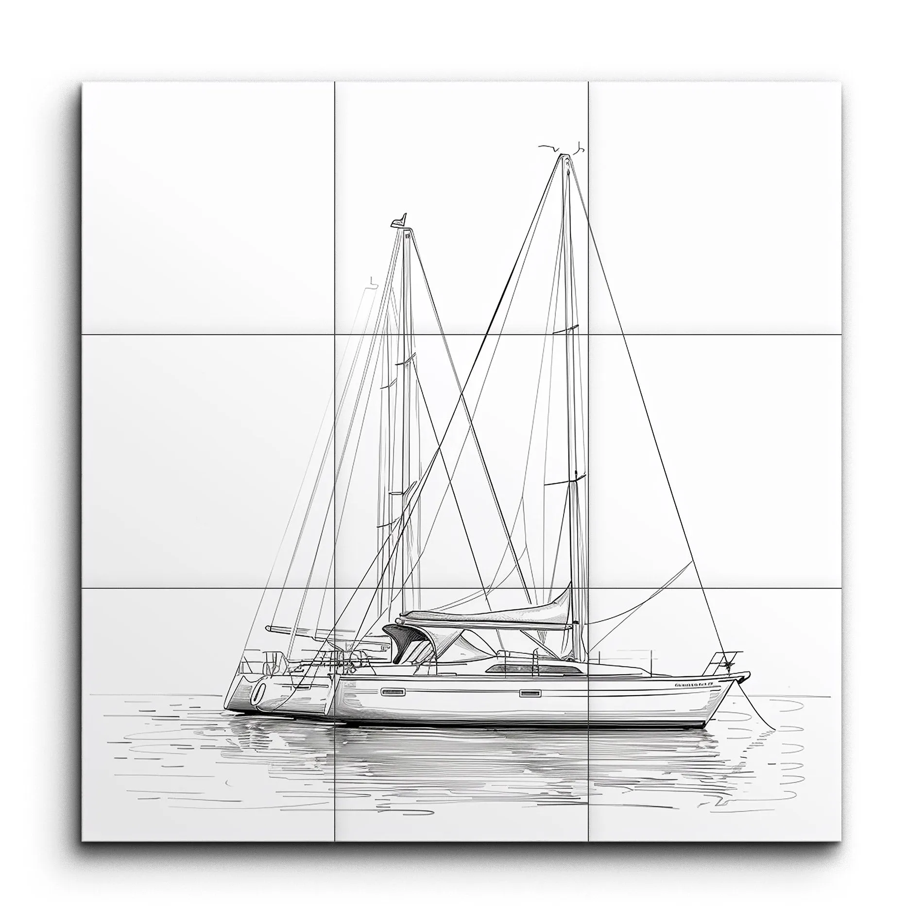 Sailboat Serenity: Minimalist Nautical Elegance