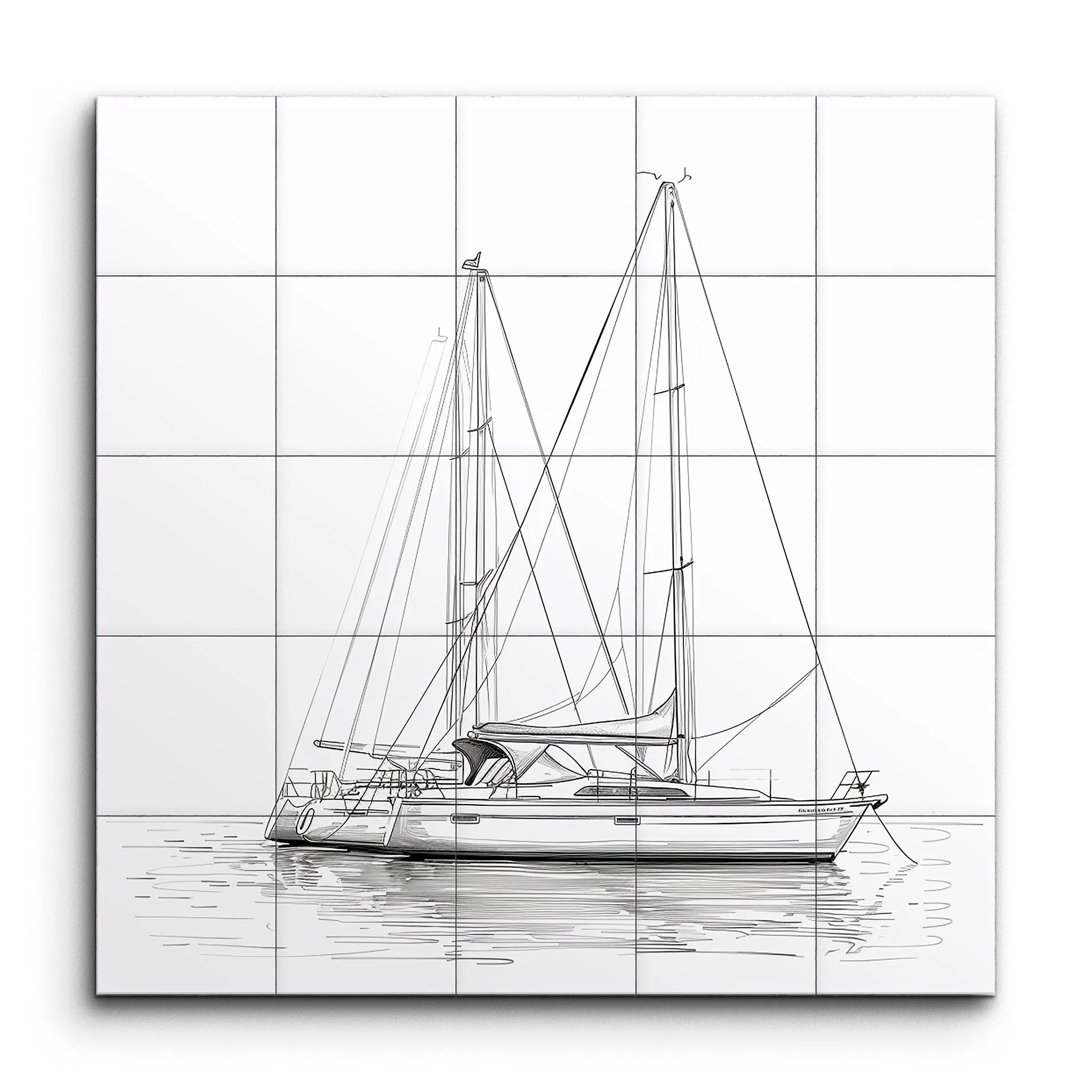 Sailboat Serenity: Minimalist Nautical Elegance