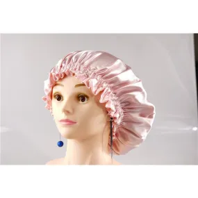 Silk hair cap - Double side - adjustable - Pink