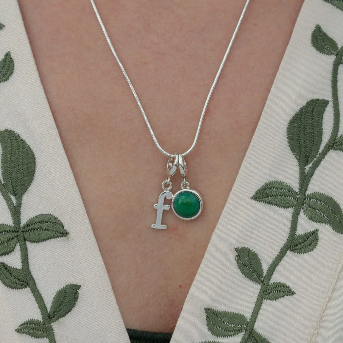 Silver Malachite Healing Stone Necklace (Healing)
