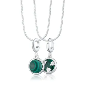 Silver Malachite Healing Stone Necklace (Healing)